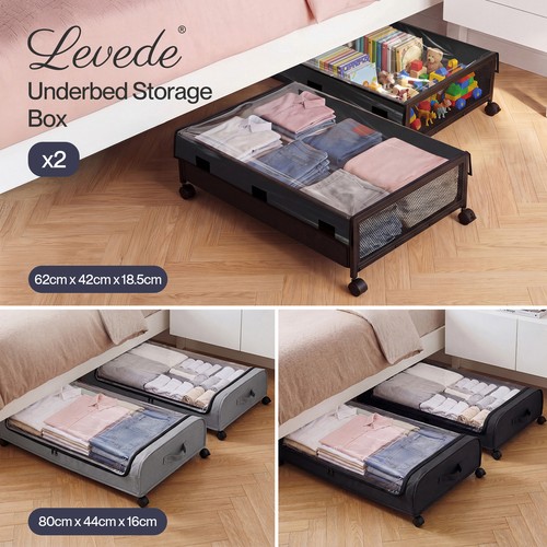 Levede under bed storage - bed, boxes